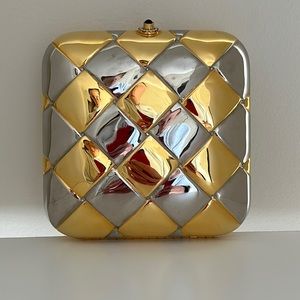 Vintage Metallic Evening Clutch